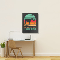 Hot Trend Equestrian Horsewoman Gallop Quote Horse For Girls Portrait Canvas Print | Artistshot