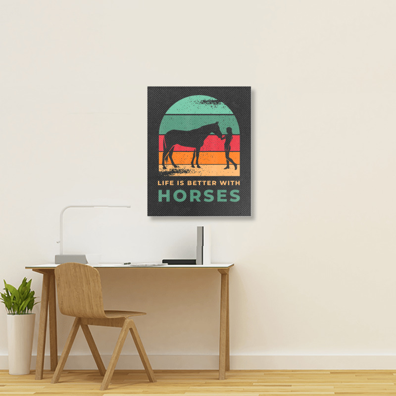 Hot Trend Equestrian Horsewoman Gallop Quote Horse For Girls Portrait Canvas Print | Artistshot