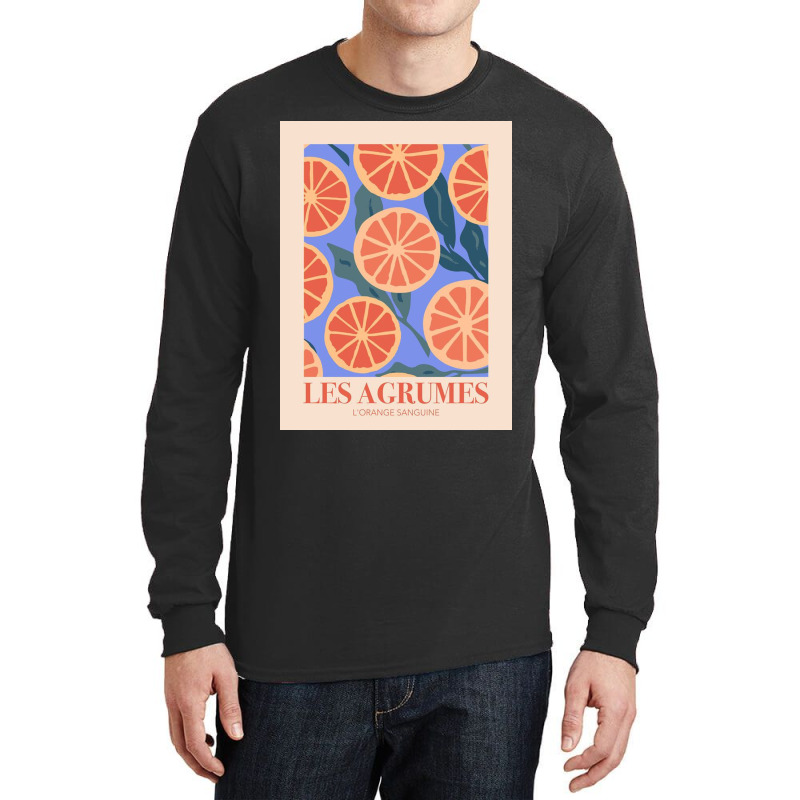 Les Agrumes L'orange Sanguine Long Sleeve Shirts by gertrudeocra | Artistshot