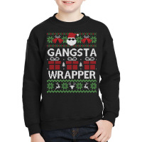 Long Sleeve Shirt Gangsta Wrapper Ugly Sweater Christmas Youth Sweatshirt | Artistshot