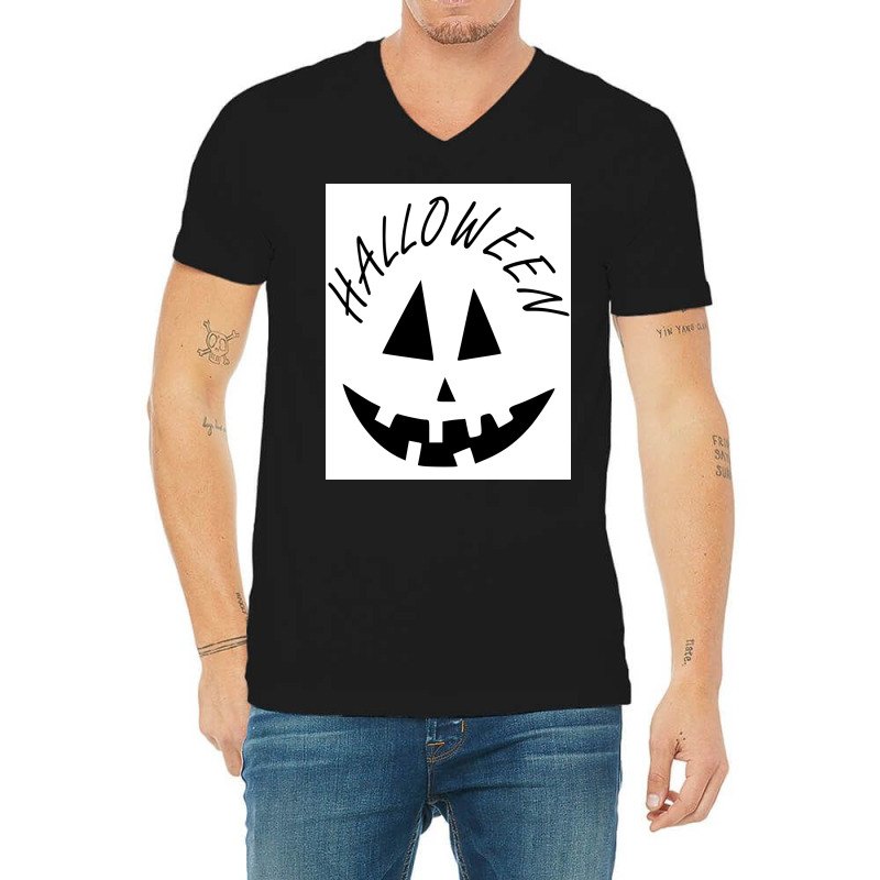 Halloween Poster Tumblr V-neck Tee | Artistshot