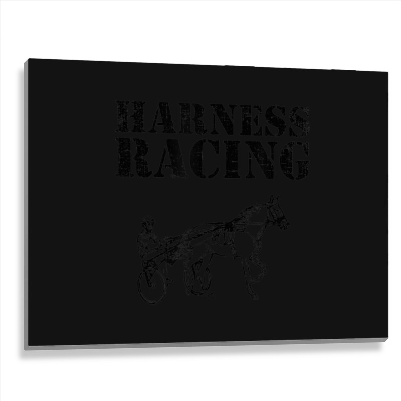 Hot Trend Harness Horse Retro, Horse Harness Racing Metal Print Horizontal | Artistshot