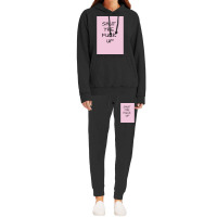 Shut The  Up Poster Girl Hoodie & Jogger Set | Artistshot