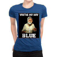 Youx27re My Boy Blue Funny Design Old Arts School Films Poster Travel Ladies Fitted T-shirt | Artistshot