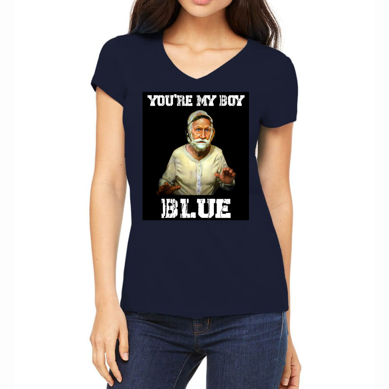 Youx27re My Boy Blue Funny Design Old Arts School Films Poster Travel Women's V-Neck T-Shirt by tapakkaslih | Artistshot