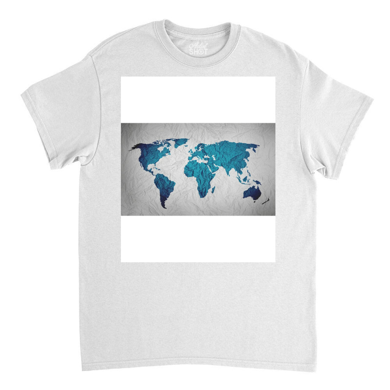 Map Of The World Poster Girl Classic T-shirt | Artistshot