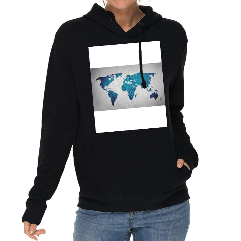 Map Of The World Poster Girl Lightweight Hoodie | Artistshot