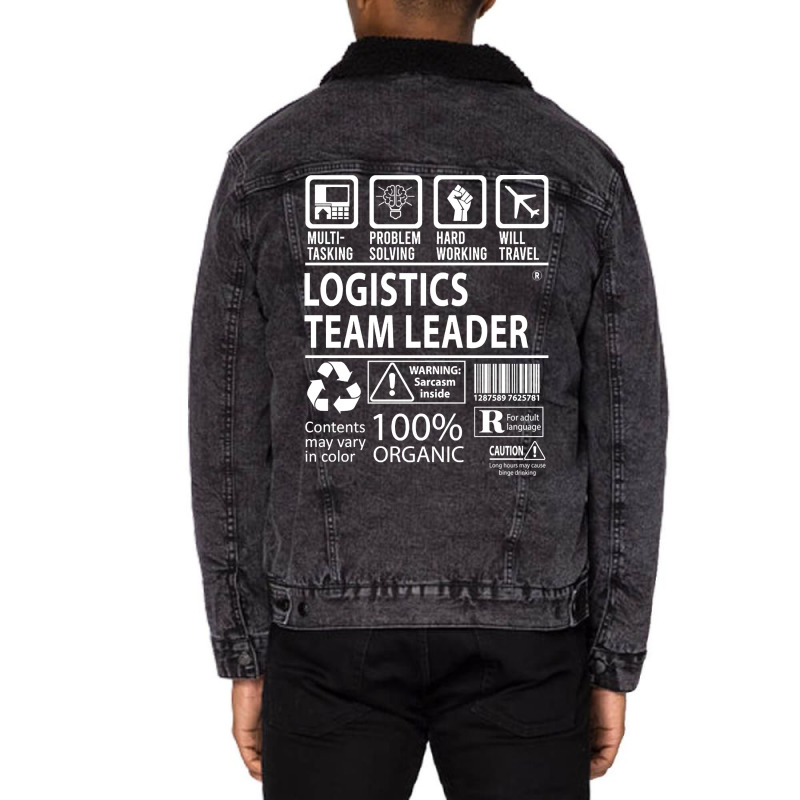 Trending Logistics Team Leader T Shirt - Multitasking Certified Job Gi Unisex Sherpa-Lined Denim Jacket by femalesbaubles | Artistshot