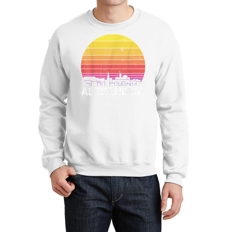 Retro Virginia Alexandria Skyline Vintage Urban Buildings T Shirt Crewneck Sweatshirt by veroniquetour3tz | Artistshot