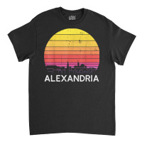 Retro Virginia Alexandria Skyline Vintage Urban Buildings T Shirt Classic T-shirt | Artistshot