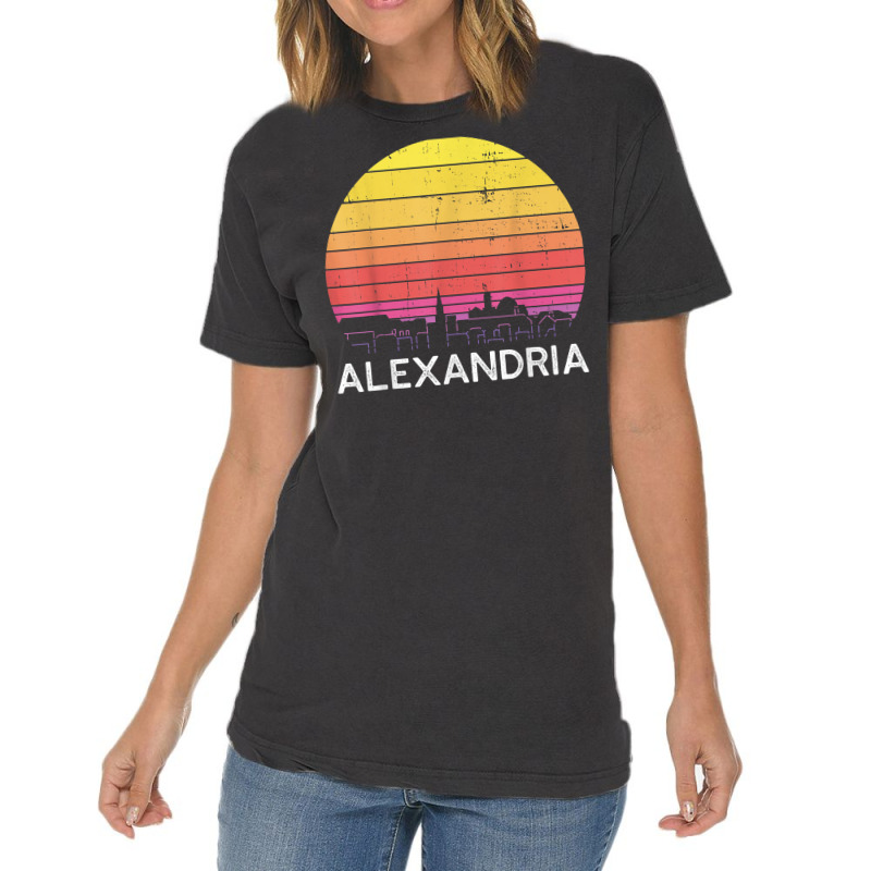 Retro Virginia Alexandria Skyline Vintage Urban Buildings T Shirt Vintage T-Shirt by veroniquetour3tz | Artistshot