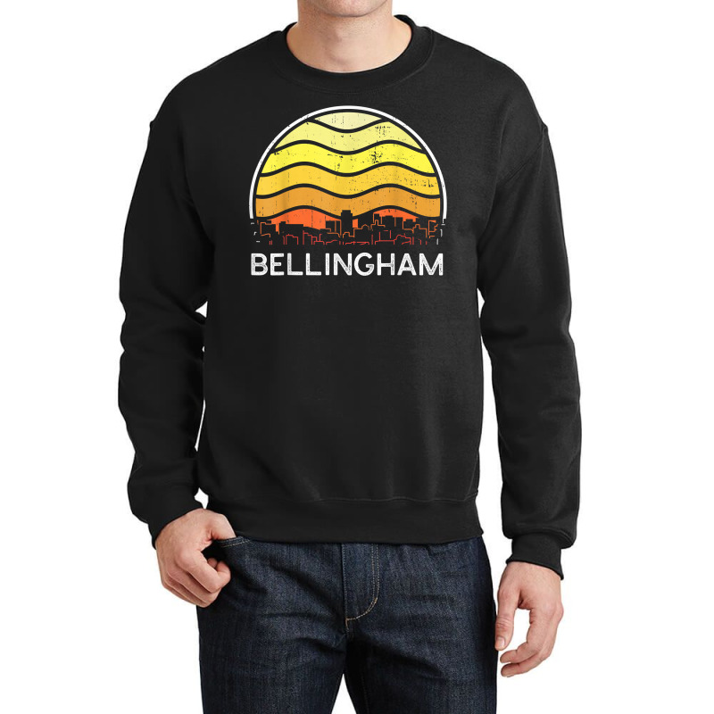 Retro Washington Bellingham Visitors Skyline Vintage Urban T Shirt Crewneck Sweatshirt | Artistshot