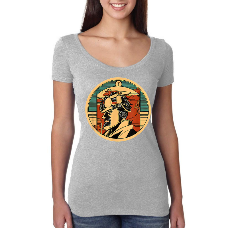 Retro Japanese Samurai Warrior Grunge Vintage Gift T Shirt Women's Triblend Scoop T-shirt by cordellwerw56r | Artistshot