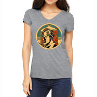 Retro Japanese Samurai Warrior Grunge Vintage Gift T Shirt Women's V-neck T-shirt | Artistshot