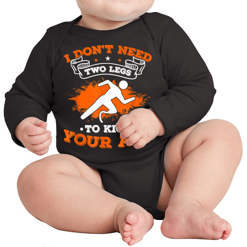 Prosthetic Leg Amputee Amoutation T Shirt Long Sleeve Baby Bodysuit by l71e1leis | Artistshot