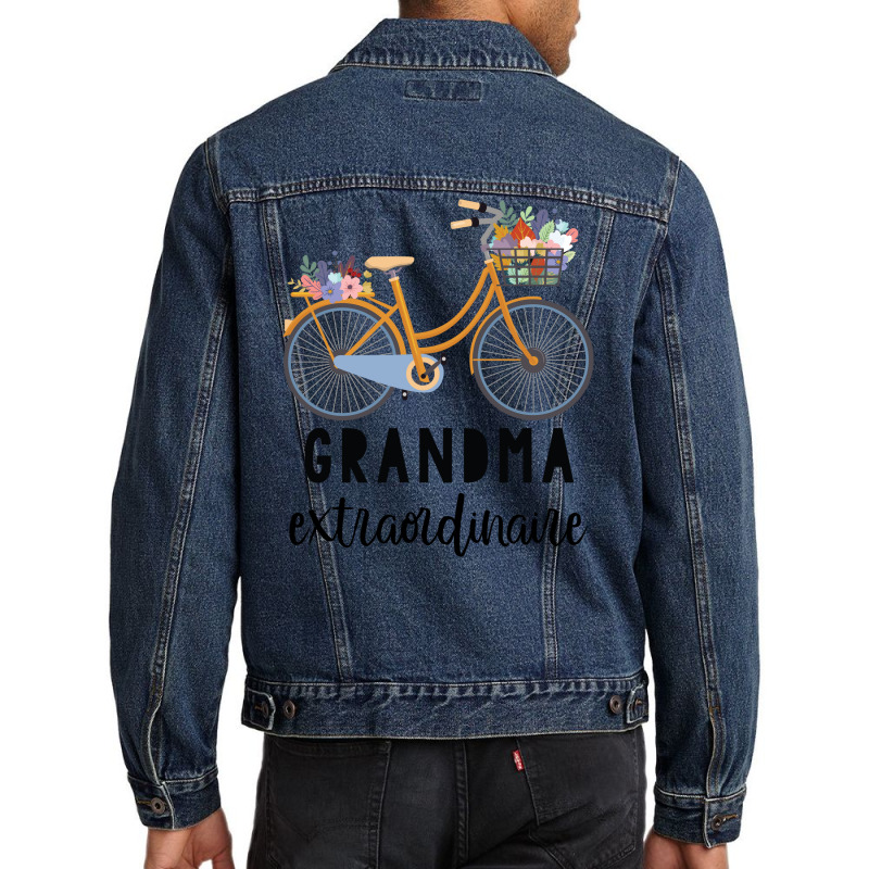 Grandma Extraordinaire Gift For Grandmother Men Denim Jacket by CueTrendyFinds | Artistshot