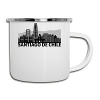 Santiago De Chile City Skyline Silhouette Outline Sketch T Shirt Camper Cup | Artistshot