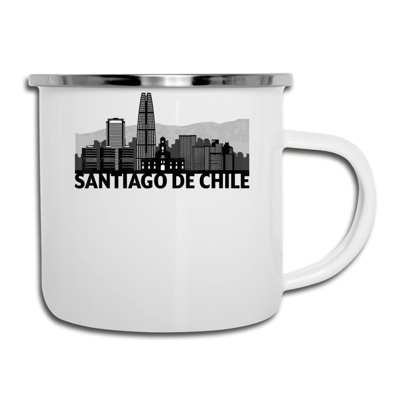 Santiago De Chile City Skyline Silhouette Outline Sketch T Shirt Camper Cup | Artistshot