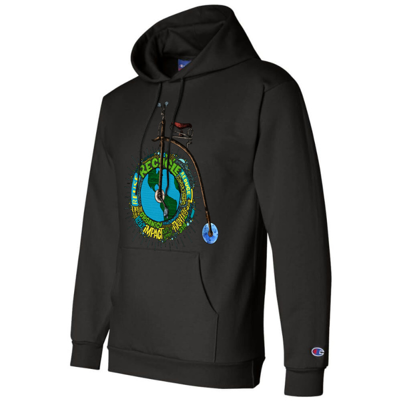 Planet Bike Planet Bicycle Artistic Aesthetic Penny Farthing Save The Champion Hoodie | Artistshot