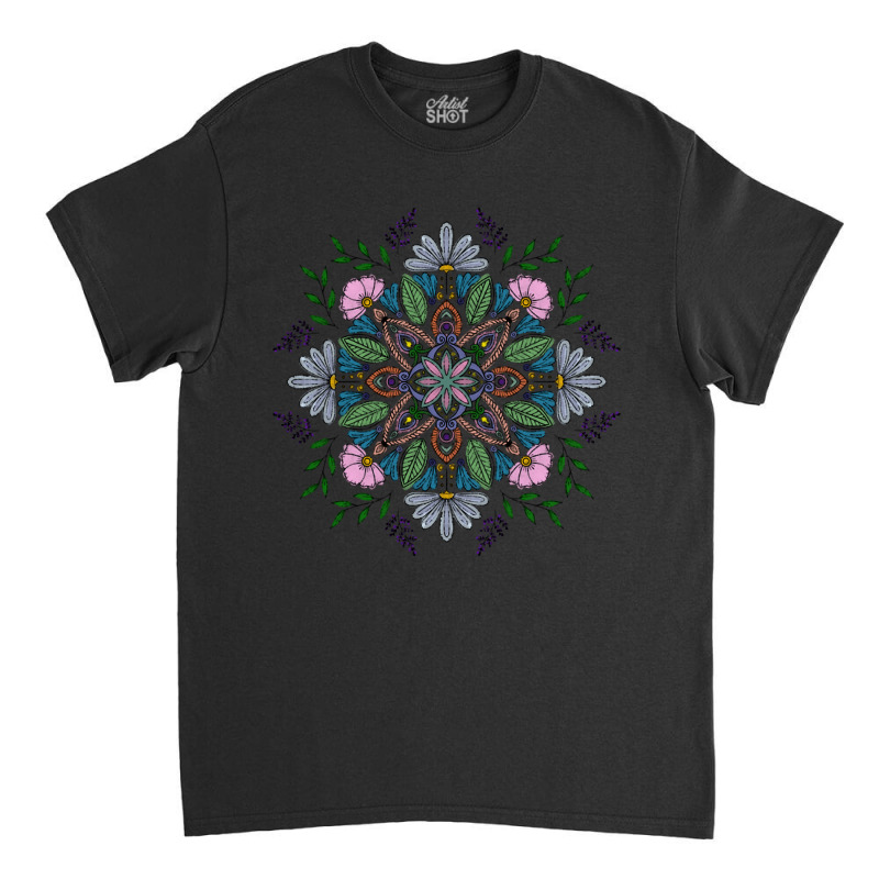 Limited Edition Flowery Mandala Classic T-shirt by Jerhogen528 | Artistshot