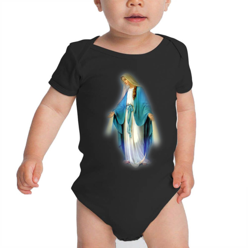 Hot Trend Mary, Blessed Mother Catholic Baby Bodysuit by femalesbaubles | Artistshot