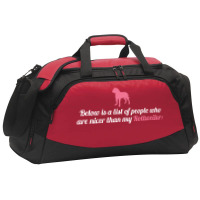 Below Is List Of People Who Are Nicer Than My Rottweiler Active Duffel | Artistshot