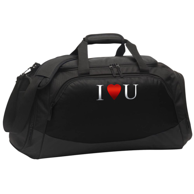 I Love U Heart Active Duffel | Artistshot