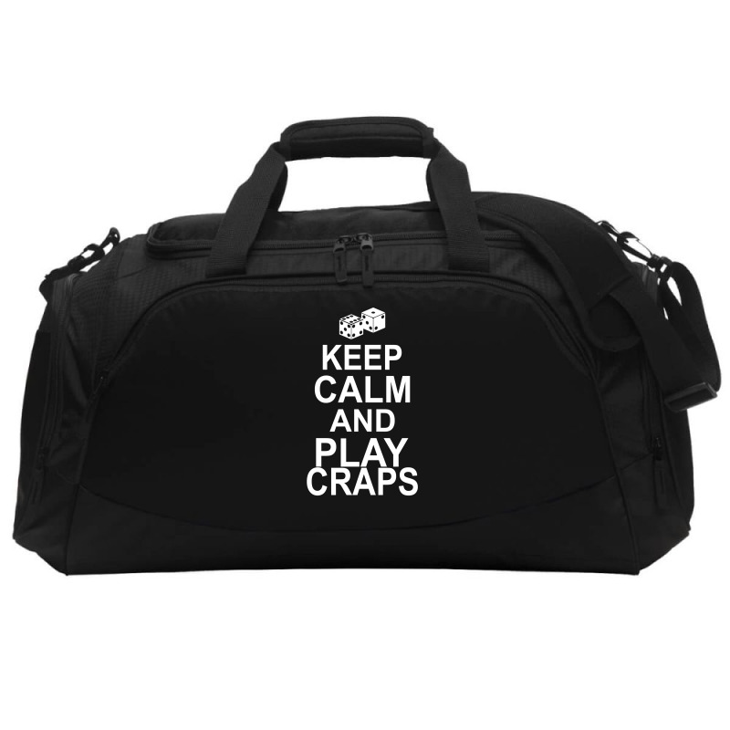 Keep Calm And Play Craps Active Duffel | Artistshot