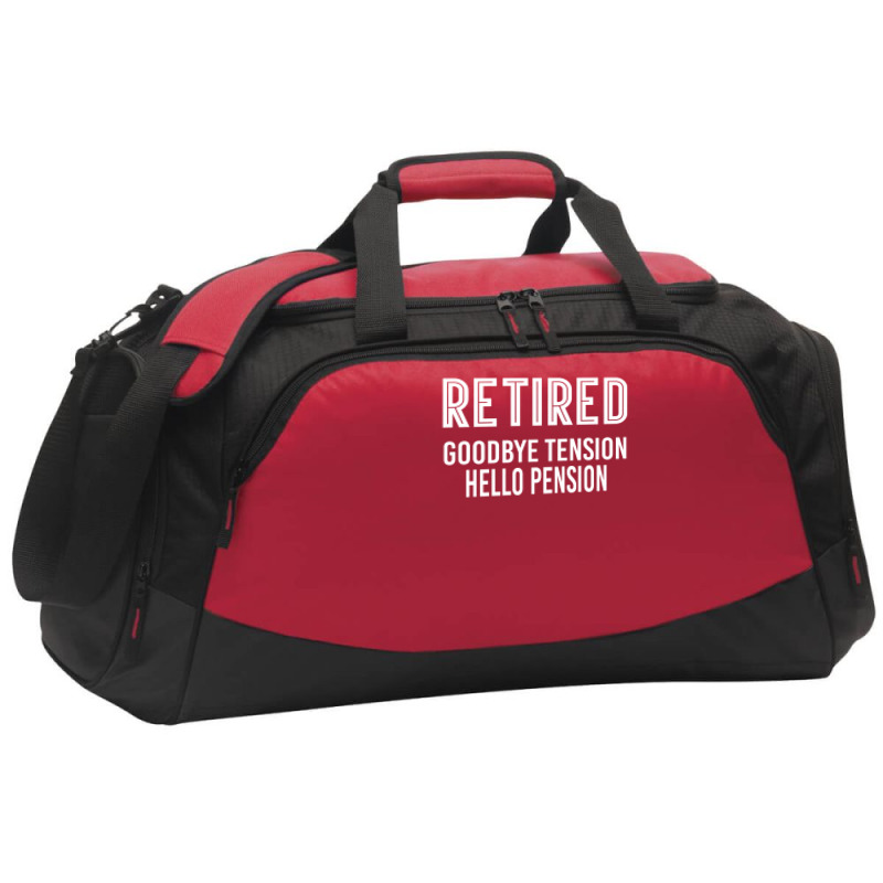 Retired Goodbye Tension Hello Pensiyon Active Duffel | Artistshot