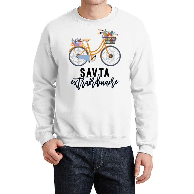 Savta Extraordinaire Gift For Grandmother Crewneck Sweatshirt by CueTrendyFinds | Artistshot