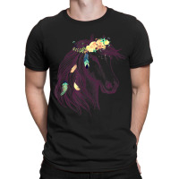 Limited Edition Horse Head Art With Flowers For Animal Lovers Horses T-shirt | Artistshot