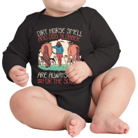 Hot Trend Horse Smell And Dog Slobber, Horses And Dogs Lover Long Sleeve Baby Bodysuit | Artistshot