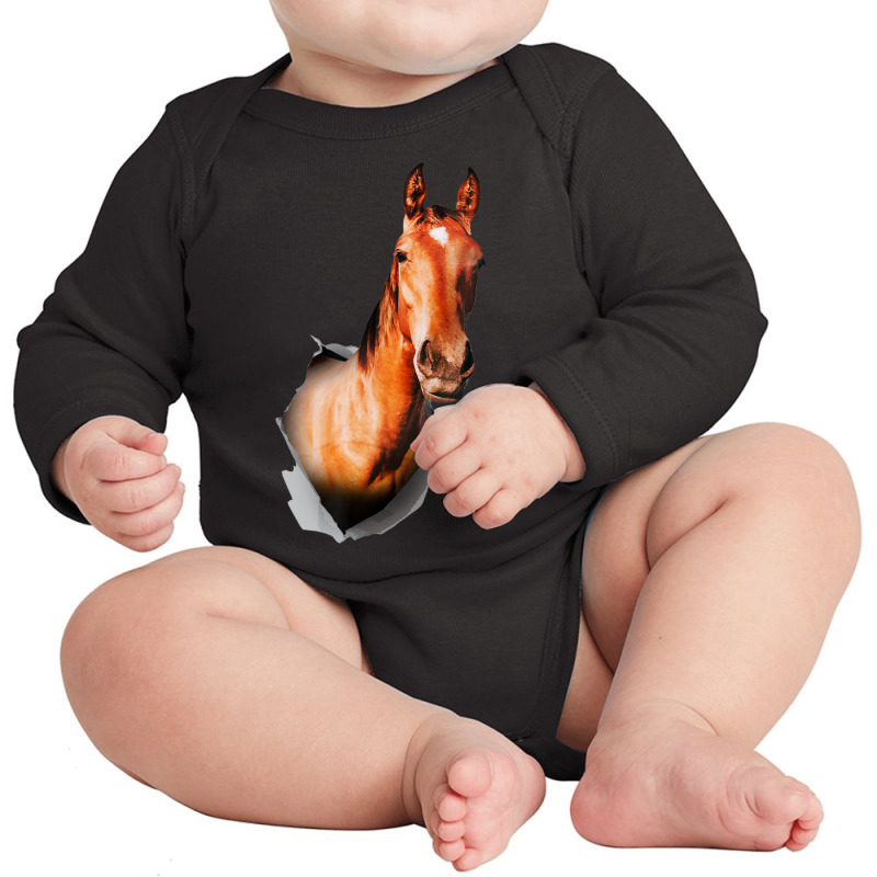 Hot Trend Horse T Horse Lover Farm Animal Long Sleeve Baby Bodysuit | Artistshot