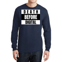 Death Before Digital  Film Photography Classic  Red 80s Long Sleeve Shirts | Artistshot