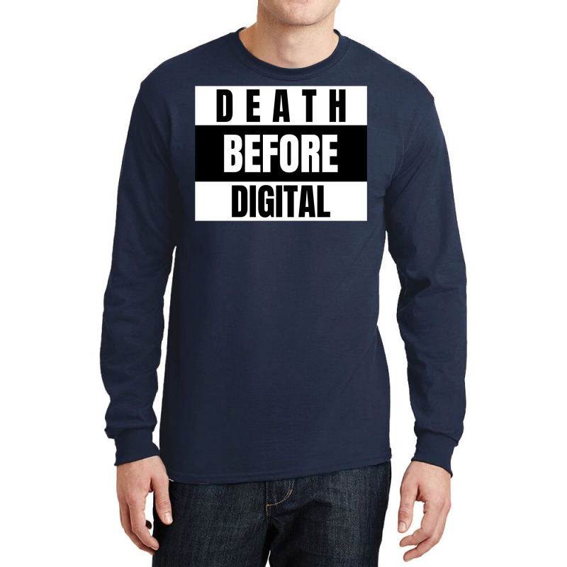 Death Before Digital  Film Photography Classic  Red 80s Long Sleeve Shirts | Artistshot