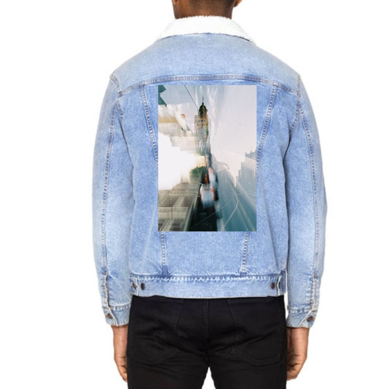 Double Exposure, Melbourne Australia. Long Love Love Unisex Sherpa-lined Denim Jacket | Artistshot