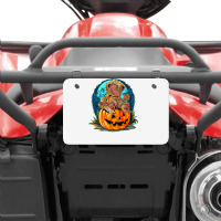 Killer Teddy Bear Lazy Halloween Pumpkin Scary Monster Atv License Plate | Artistshot