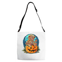 Killer Teddy Bear Lazy Halloween Pumpkin Scary Monster Adjustable Strap Totes | Artistshot