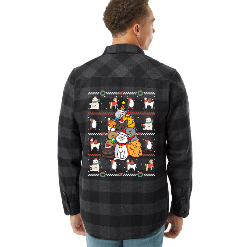 Cat Tree Cat   Cat Tree Christmas Flannel Shirt | Artistshot