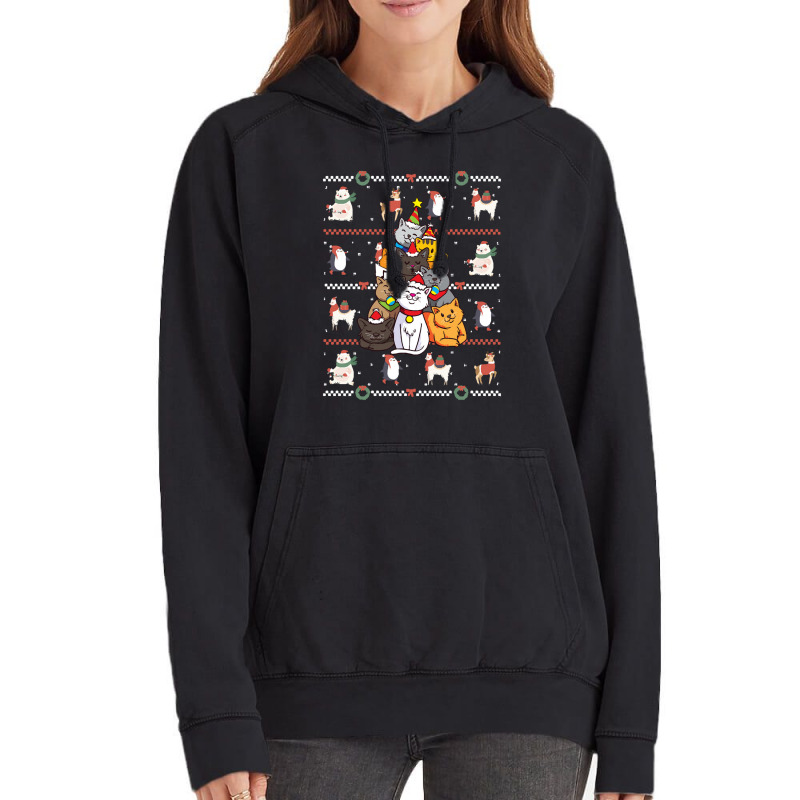 Cat Tree Cat   Cat Tree Christmas Vintage Hoodie | Artistshot