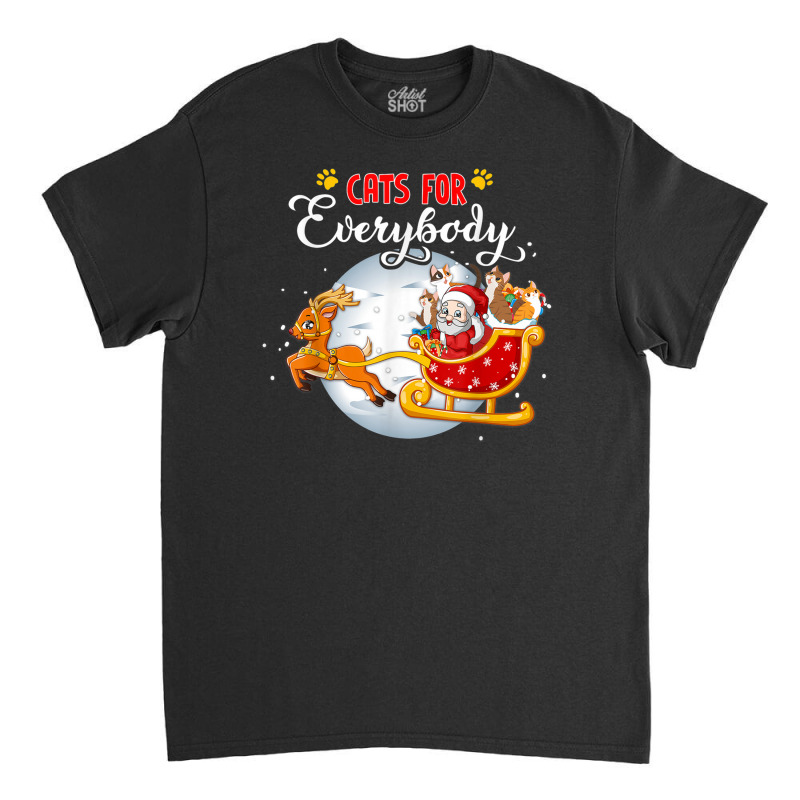 Cats For Everybody Funny Christmas For Cat Santa Lover Classic T-shirt | Artistshot