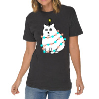 Christmas Cat Vintage T-shirt | Artistshot