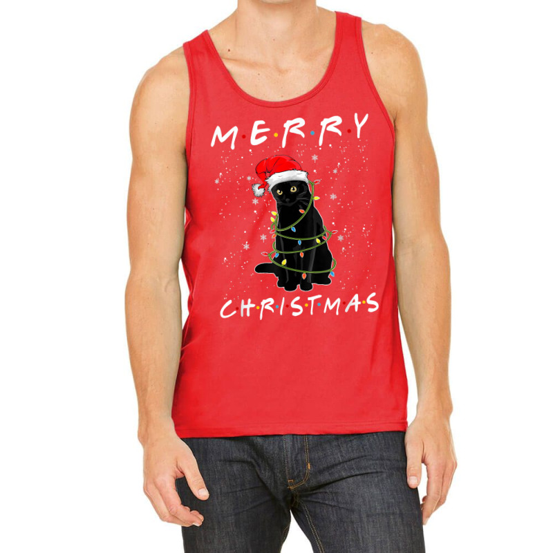 Christmas Cat For Men Funny Cat Christmas Pajama Decoration Tank Top | Artistshot