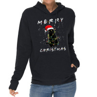 Christmas Cat For Men Funny Cat Christmas Pajama Decoration Lightweight Hoodie | Artistshot