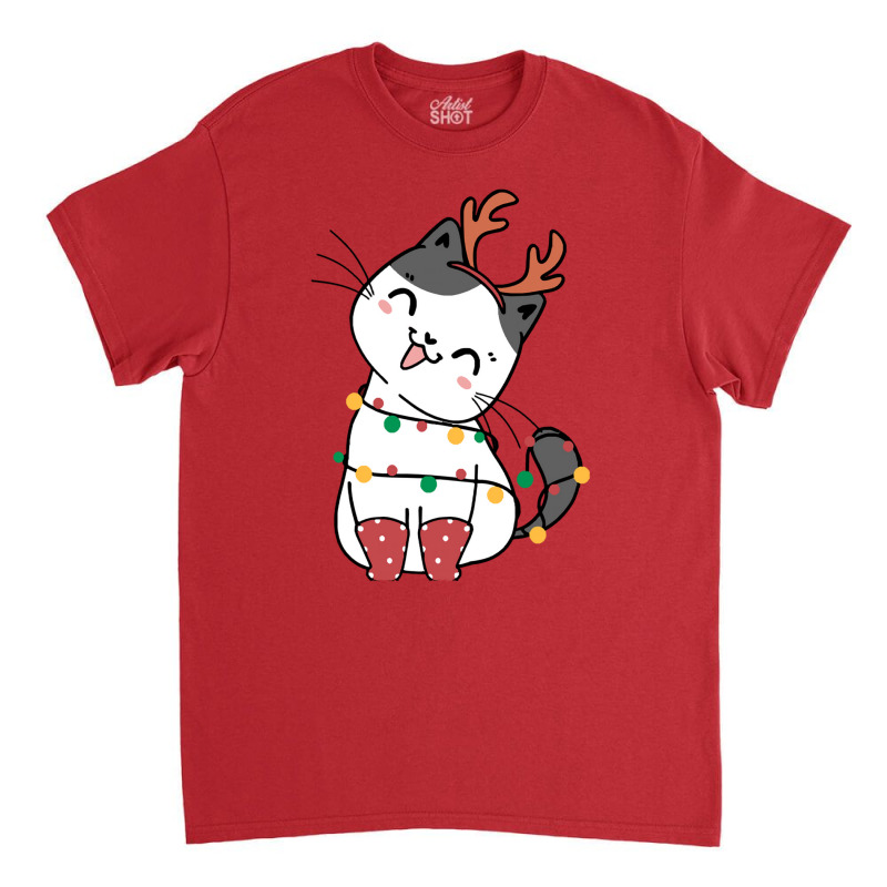 Christmas Cat Merry Christmas Cat Classic T-shirt | Artistshot