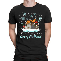 Christmas Merry Fluffmas Christmas Cat Christmas Present T-shirt | Artistshot