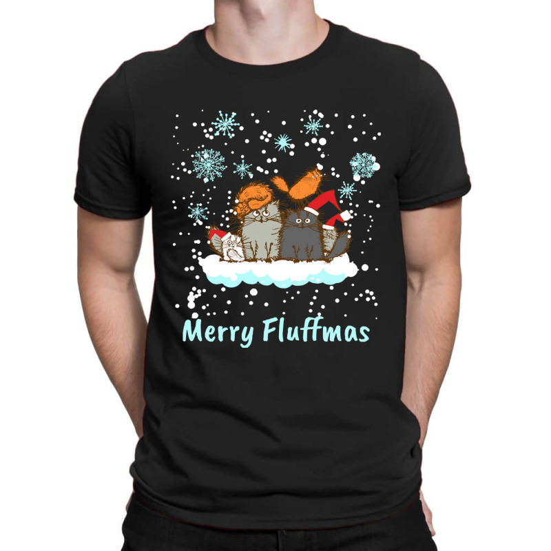 Christmas Merry Fluffmas Christmas Cat Christmas Present T-shirt | Artistshot