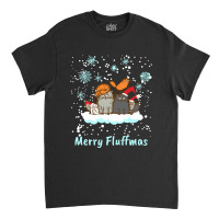 Christmas Merry Fluffmas Christmas Cat Christmas Present Classic T-shirt | Artistshot