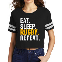 Eat Sleep Rugby Repeat Gift Scorecard Crop Tee | Artistshot