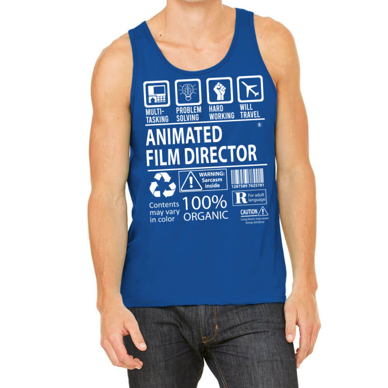 Animated Film Director T   Multitasking Certified Job Gift Item Tee  S Tank Top by jaylalsagwanp | Artistshot